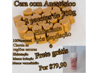 KIT CERA AROMEN COM ANESTÉSICO 500 GRAMAS E PÓS DEPILATÓRIO 60ML